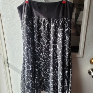 Black Patterned Skirt